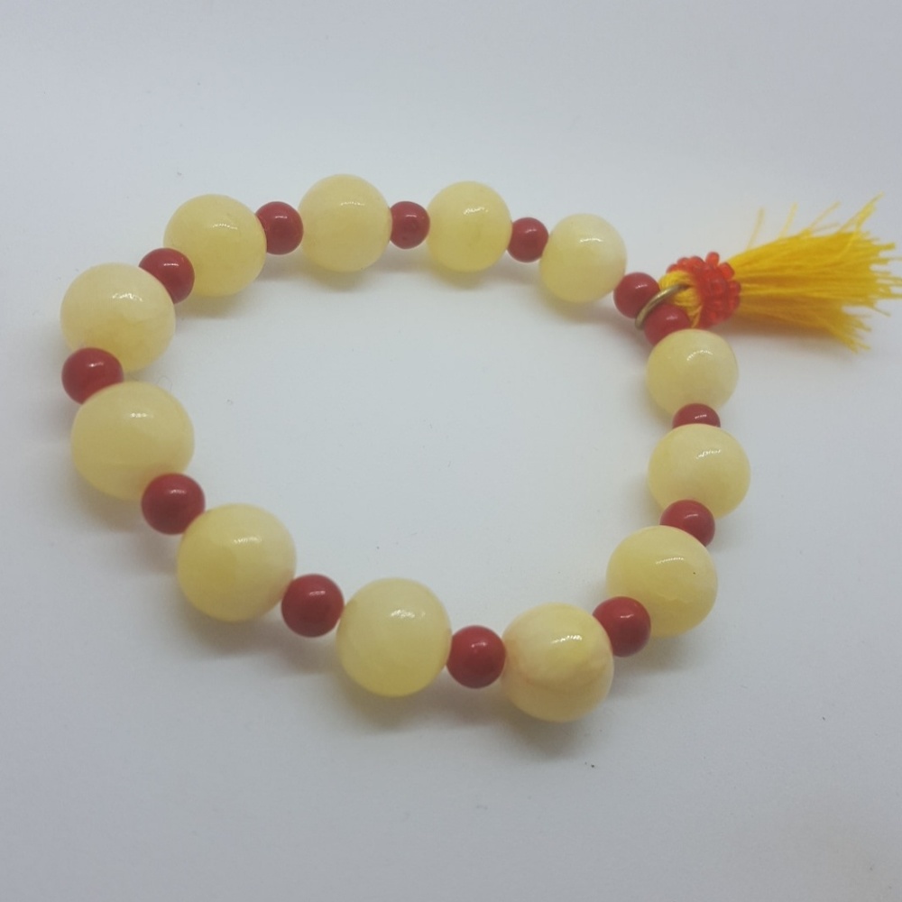 Quartz crystal tassel bracelet